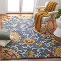 Blossom Area Rug, Navy & Multi, Handmade Wool