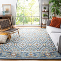 Blossom Area Rug, Navy & Yellow, Handmade Wool