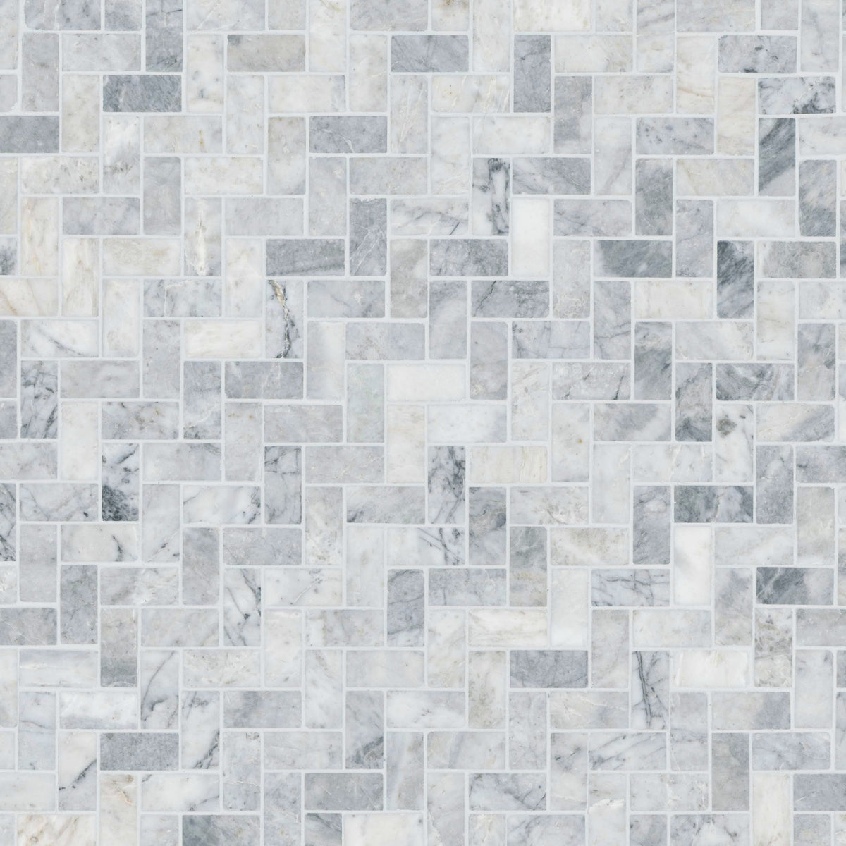 Mesh Mounted Marble Floor & Wall Tile| Capri Blue | 1" x 2"