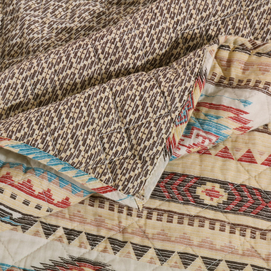 Barefoot Bungalow Phoenix Western Spirit Quilt Set, 3-Piece, Tan