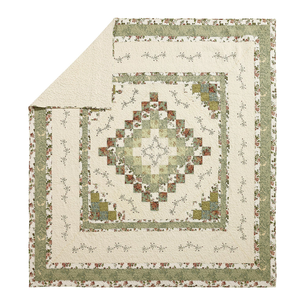 Olivia Embroidered 3-Piece Quilt Set - Lightweight Breathable All Seasons Bedding