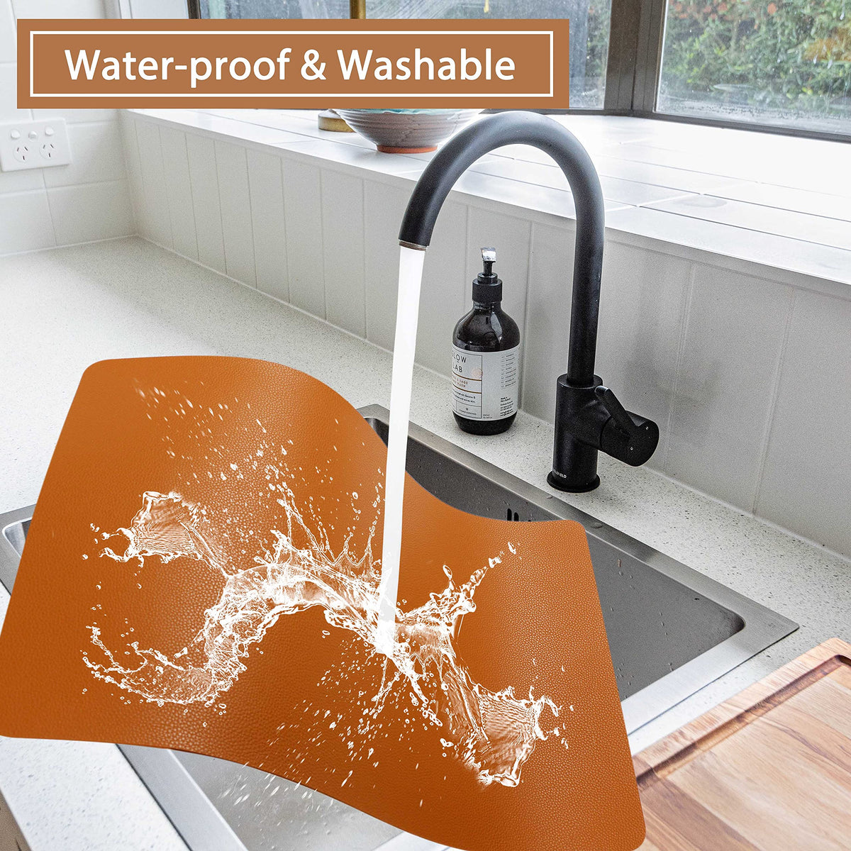 Fall Placemats Set of 4 Wipeable Table Mats Easy to Clean Waterproof Kitchen Mats for Dining Table Outdoor Indoor (4