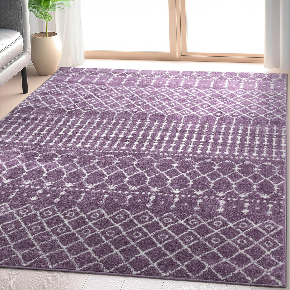 Colette Moroccan Trellis Blush 5'3" x 7' Area Rug