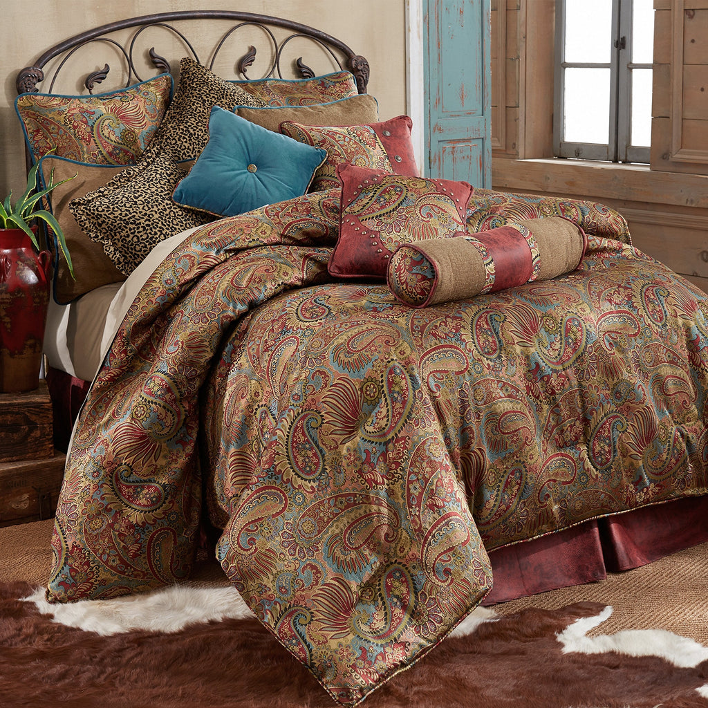 San Angelo 4 Piece Full Size Paisley Comforter Set