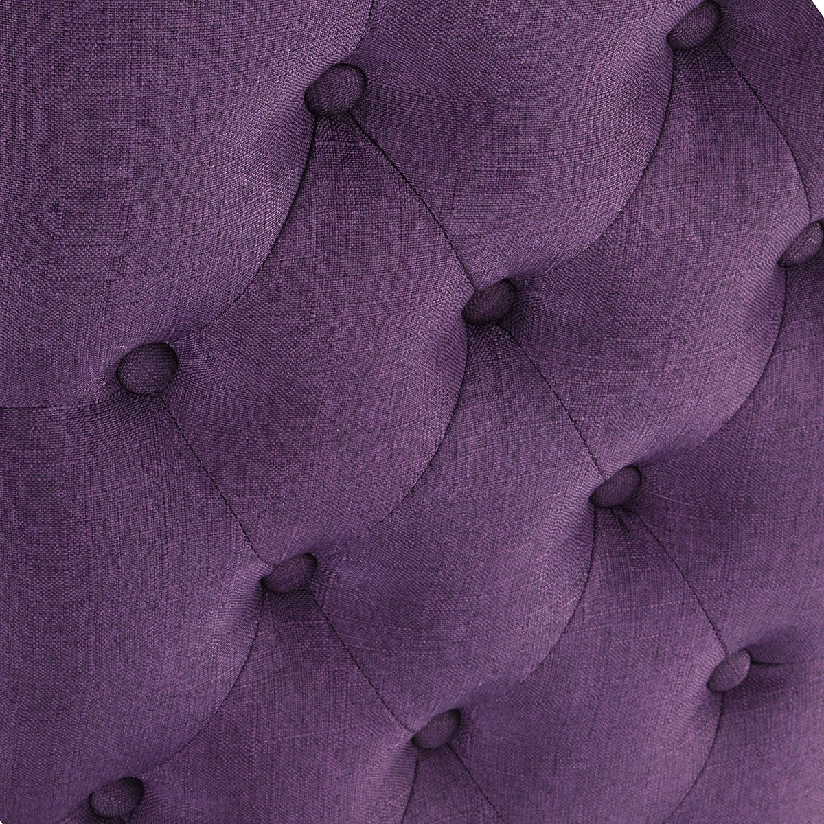 Leviton Solid Wood Tufted Parsons, Set of 2, Purple