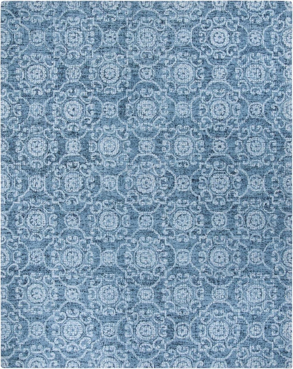 Area Rug - Abstract Collection - Large - Blue, Handmade Wool, Ideal, Dining Space (ABT207A)