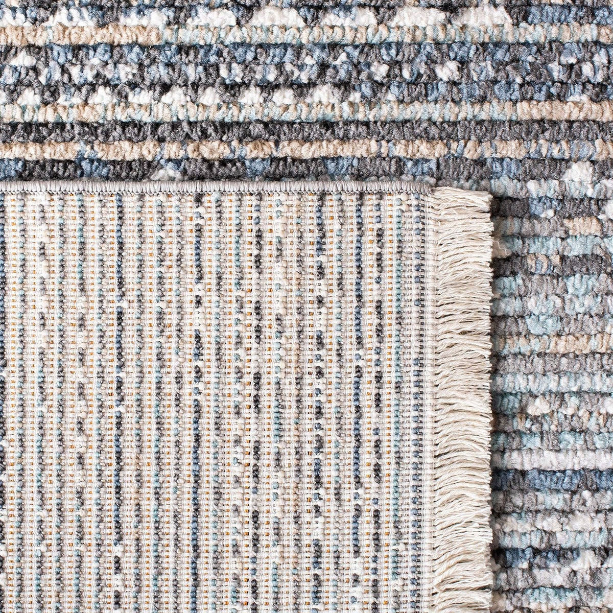 Sedona Collection Accent Rug, Dark Grey & Ivory, Moroccan Boho Tribal Design, Non-Shedding & Easy Care