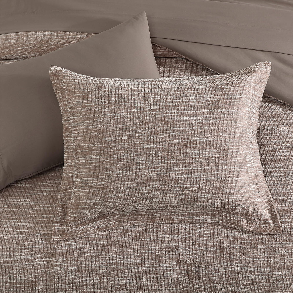 Comforter Set Chenille Textured 7 Pieces Bed in a Bag