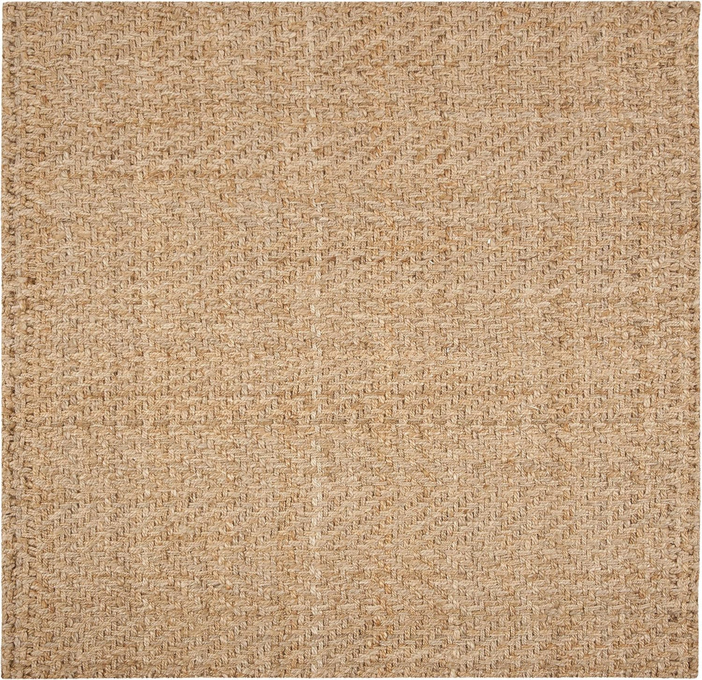 Natural Fiber Collection Area Rug - 6' Square, Natural, Handmade Jute, Ideal for High Traffic Areas (NF265A)
