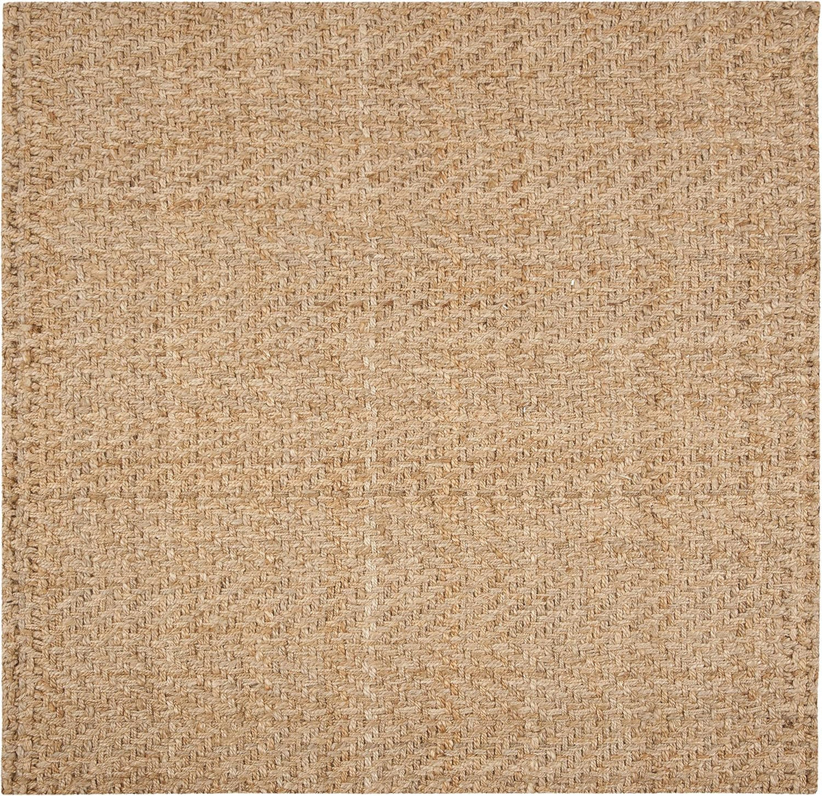 Natural Fiber Collection Area Rug - 6' Square, Natural, Handmade Jute, Ideal for High Traffic Areas (NF265A)