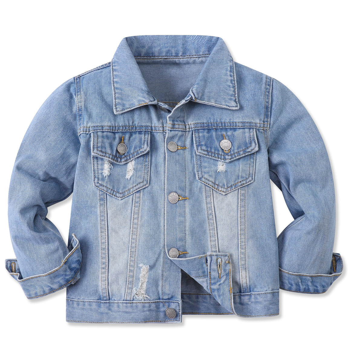 Toddler Boys Girls Jean Jacket,Mid-Blue