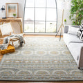 Blossom Collection Area Rug, Grey & Ivory, Handmade Wool, Ideal for High Traffic Areas in Living Room