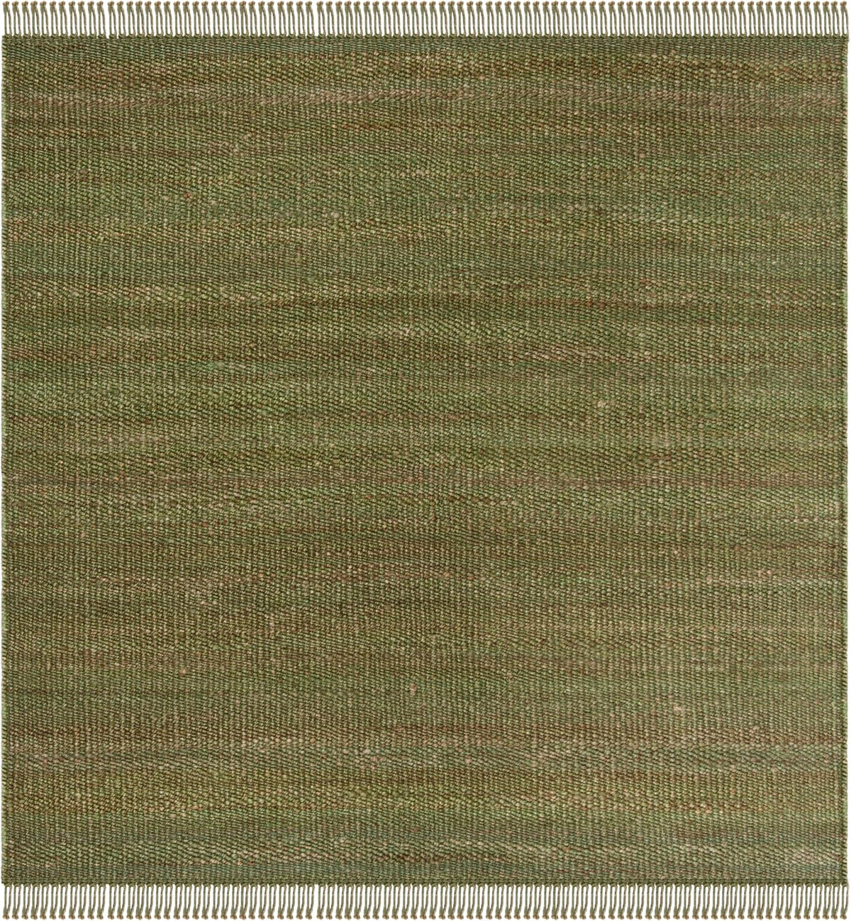 Natural Fiber Jute Square Rug 6', Coastal Green NF368G