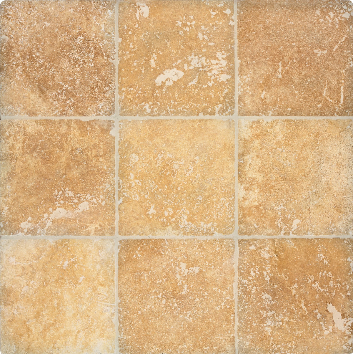 4 by 4-Inch Tumbled Travertine Tile, Alexandria, 5-Total Square Feet