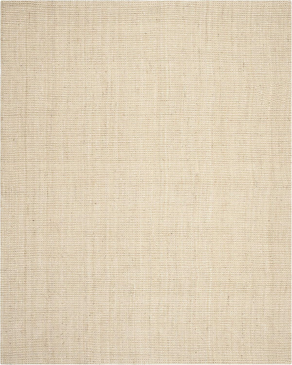 Natural Fiber Collection Area Rug, Ivory, Handmade Farmhouse Jute, Ideal for High Traffic Areas in Living