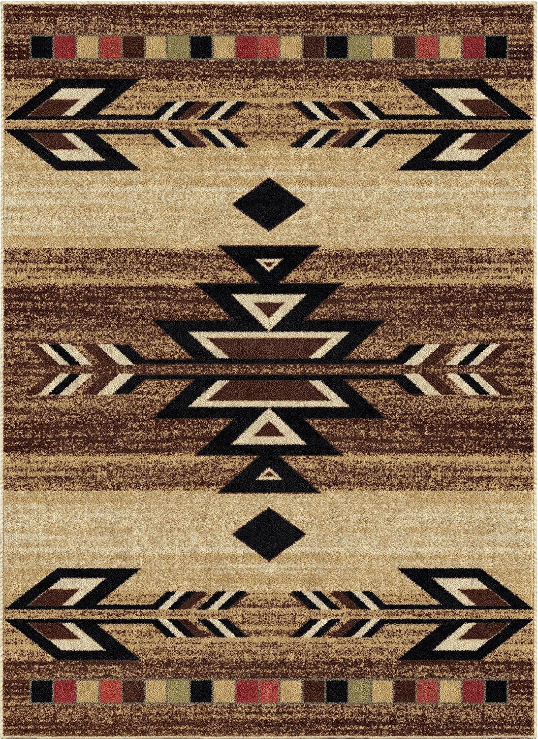 Rustic Lodge, Southwestern Area Rug, Multi 7611