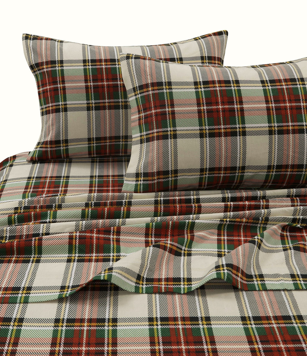 Deep Pocket Flannel Sheet Set, Charleston Plaid