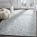 Trace Area Rug - 10' x 14', Blue & Ivory, Handmade Wool