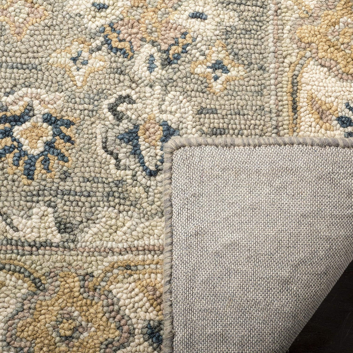 Aspen Area Rug, Moss & Ivory, Handmade Traditional Wool