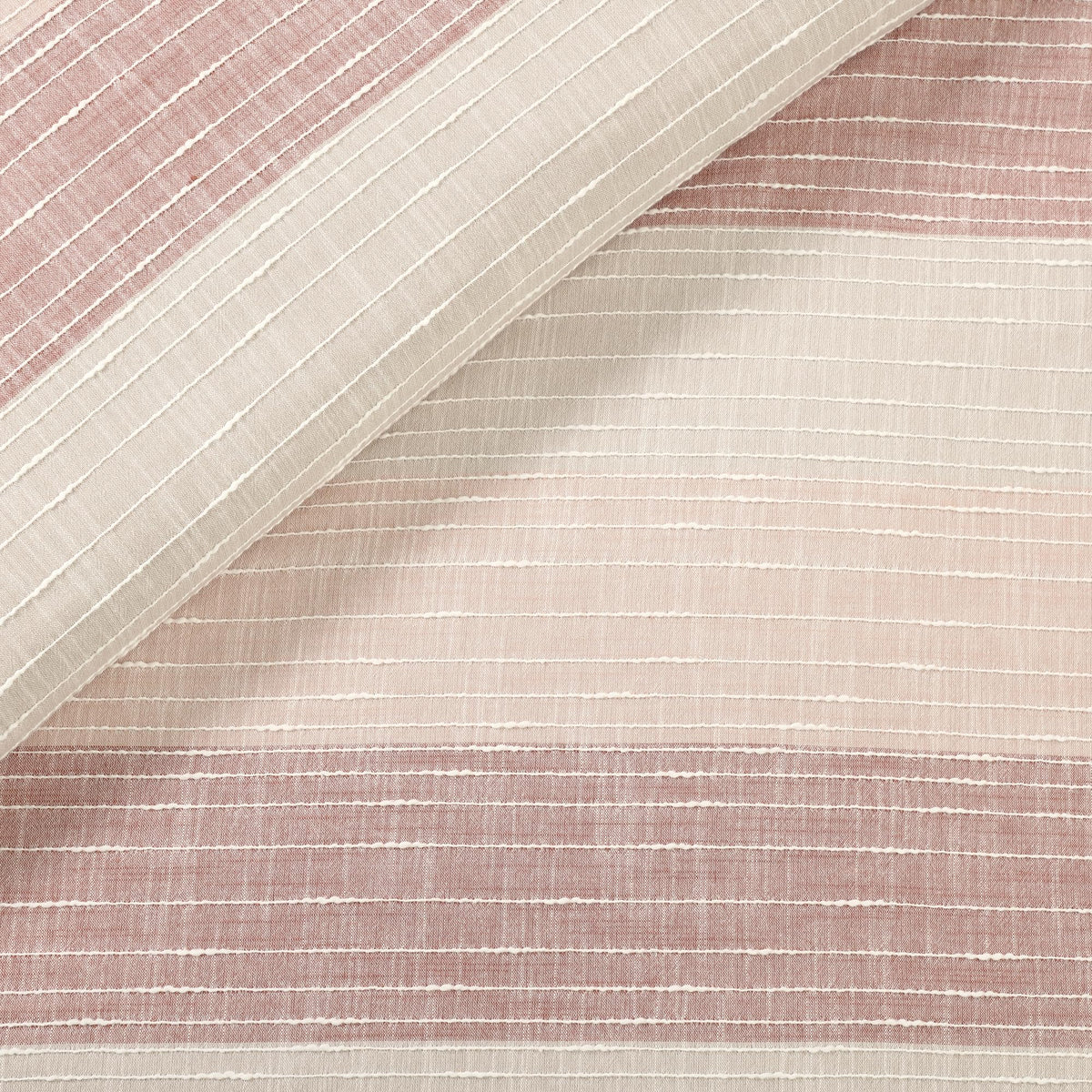 Sand Stripes Blush Comforter Set (90x94in) with 2 Pillowcases (26x20in) - Woven Jacquard Stripe - Pink