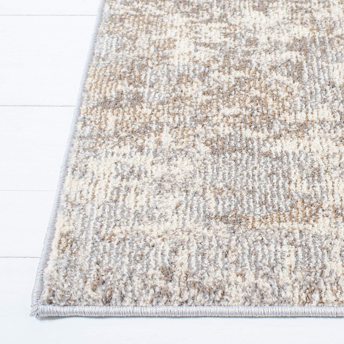 Madison Collection X-Large Area Rug, Grey & Beige, Modern Abstract Design, Non-Shedding & Easy Care