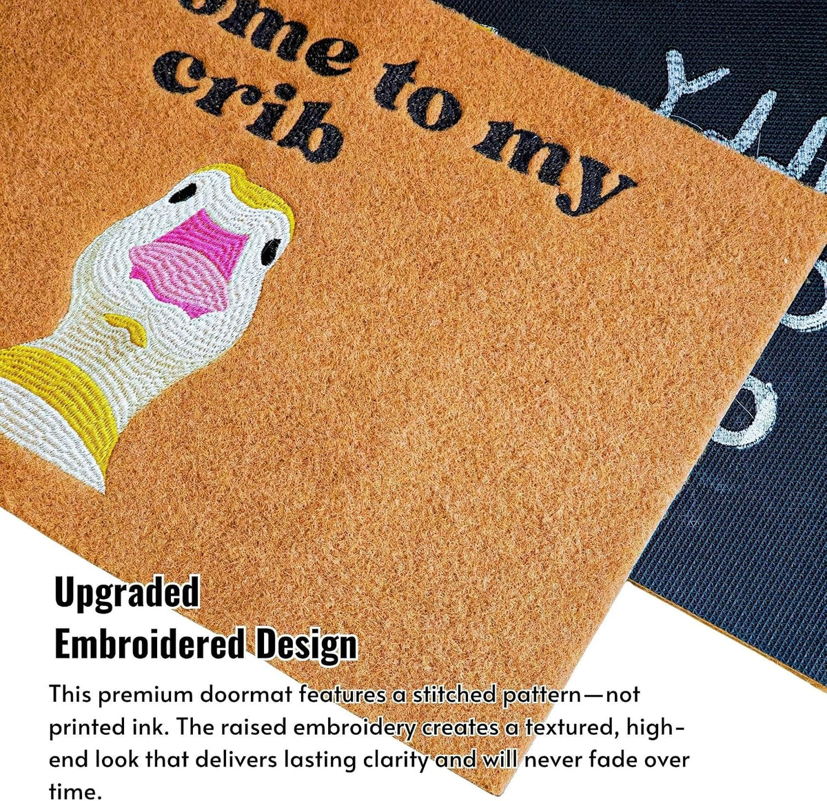 "Welcome to My Crib" Doormat, 18 x 30 Inch Funny Goose Door Mat