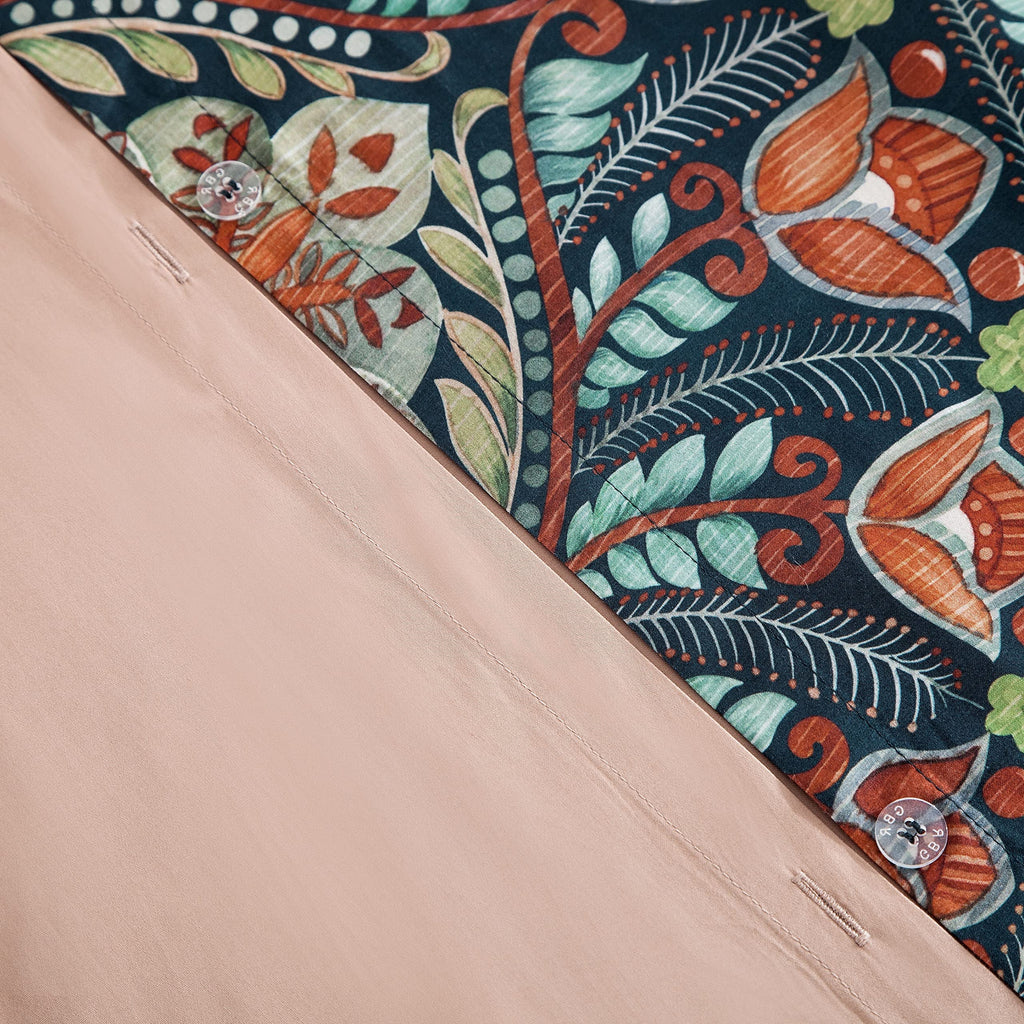 Damask Medallion Luxury Duvet Quilt Cover Boho Paisley Print Bedding Set 400 Thread Count Egyptian Cotton Sateen