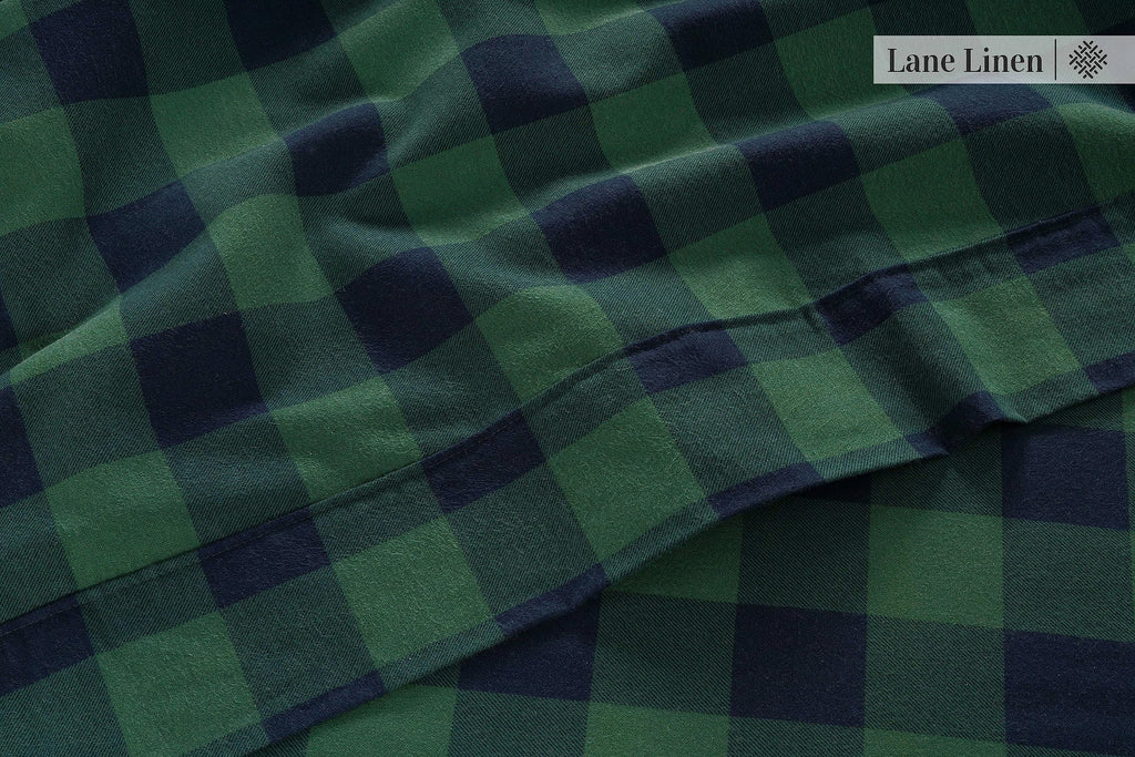 Cotton Flannel Sheets Set - Brushed for Extra Softness - Cotton Flannel Sheets Set - Warm