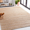 Natural Fiber Collection Area Rug, Ivory & Natural, Handmade Boho Farmhouse Rustic Jute & Cotton Jute