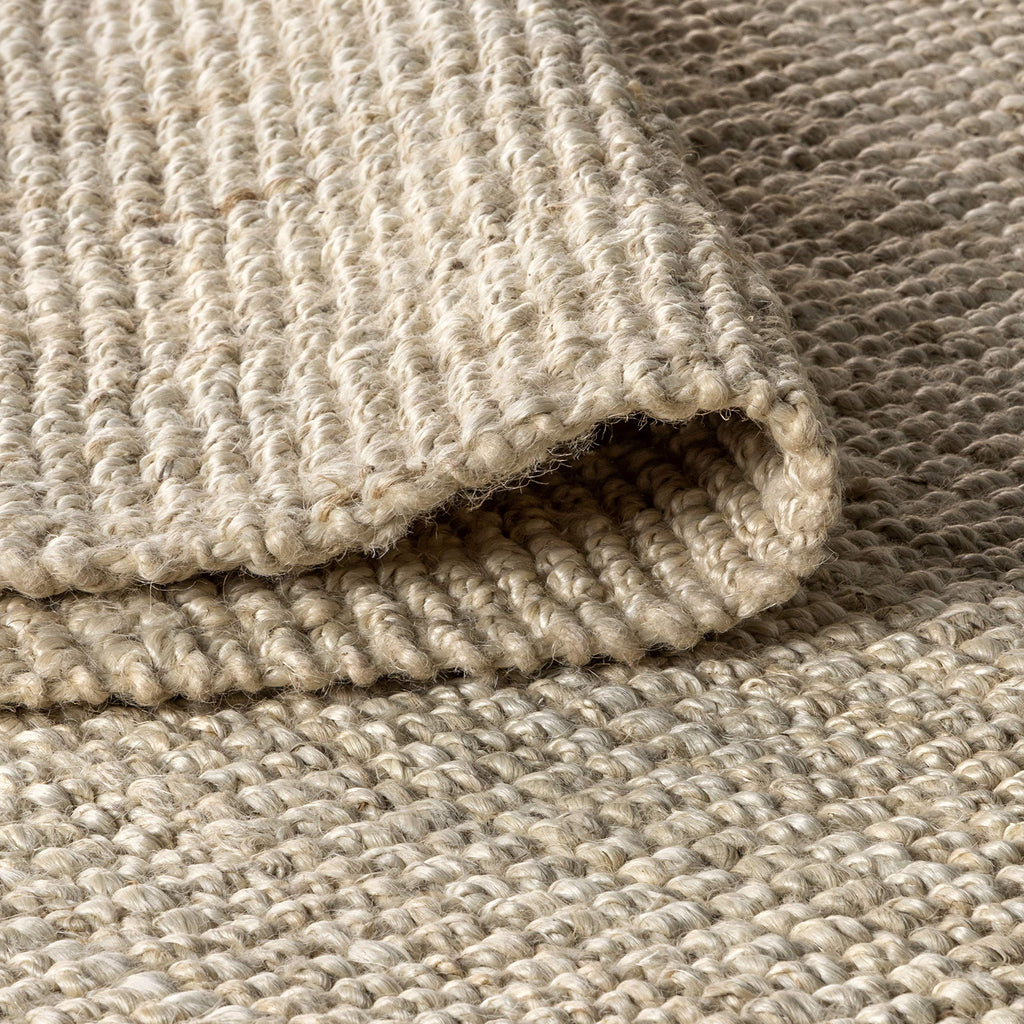 Pata Hand Woven Chunky Jute Light Ivory Runner Rug, Bohemian, Rustic, Cottage, Easy-Cleaning, Non-Shedding