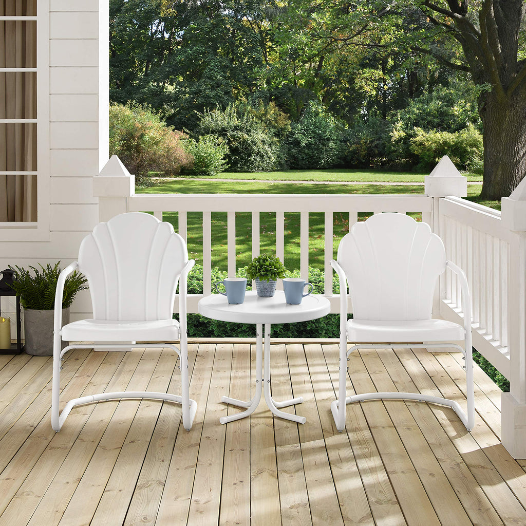 Inspired Saarinen Style Tulip 3-Piece Chair & Side Table Set