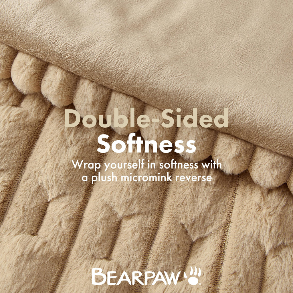 Jasper Faux Fur Comforter Set, 2-Piece, Tan