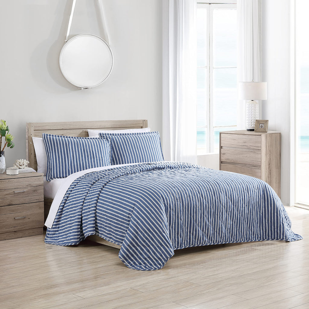 Quilt Set with Shams, Cotton, Reversible