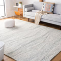 Metro Area Rug, Blue & Ivory, Handmade Modern Wool