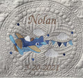 Blanket Quilt | Monogrammed Blankets for Boys and Girls | Embroidered Baby Gifts | (Airplane)