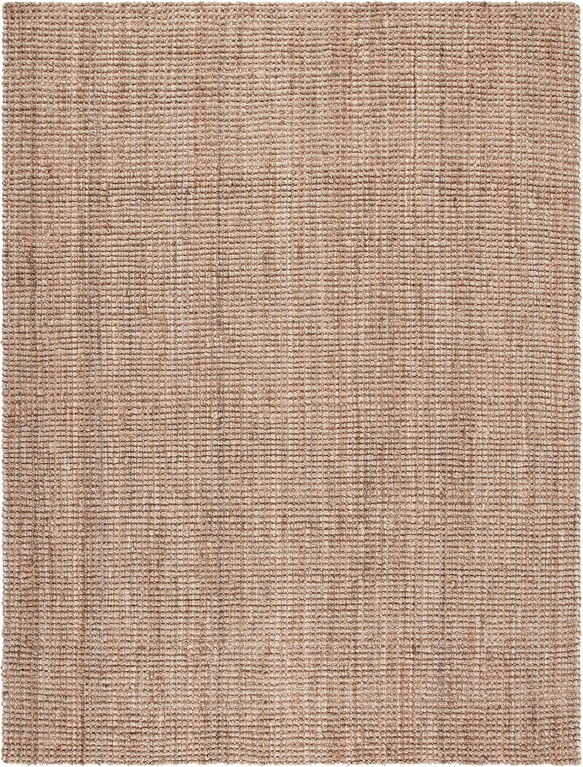 Area Rug - Natural Fiber Collection - Large - Natural Brown, Handmade Jute & Coir, Farmhouse Style, Chunky