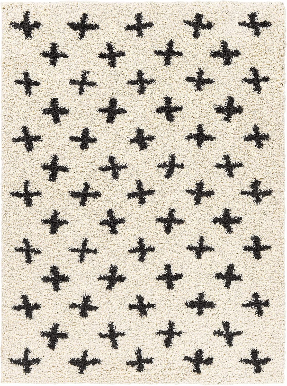 Gambo Living Room, Bedroom Area Rug - Cross Geometric Abstract - Bohemian Transitional Modern Minimalist Scandinavian