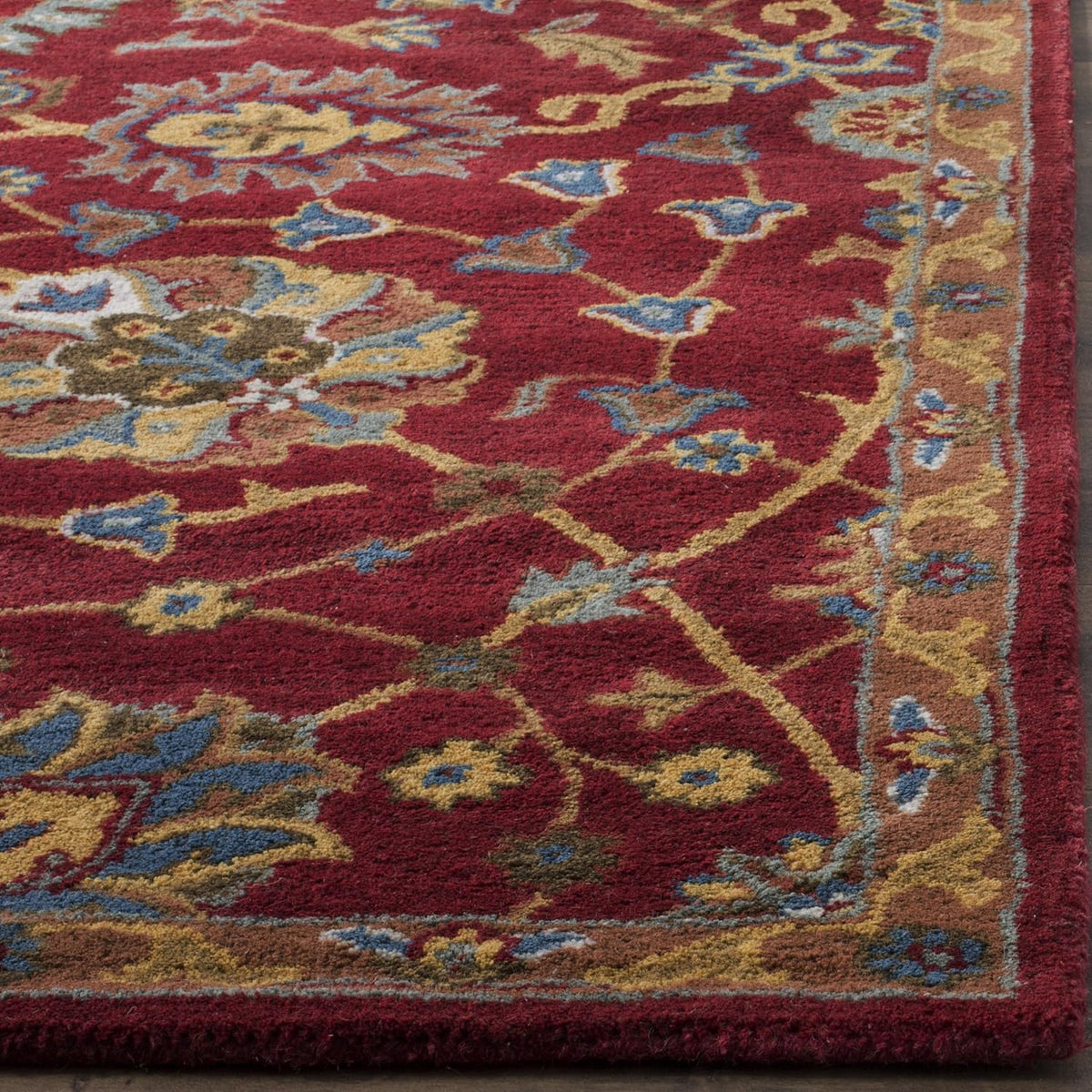 Heritage Area Rug, Red, Handmade Traditional Oriental Wool