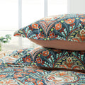 Damask Medallion Luxury Duvet Quilt Cover Boho Paisley Print Bedding Set 400 Thread Count Egyptian Cotton Sateen