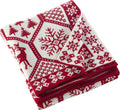 Christmas Knit Throw Blanket, 50"x60", Red