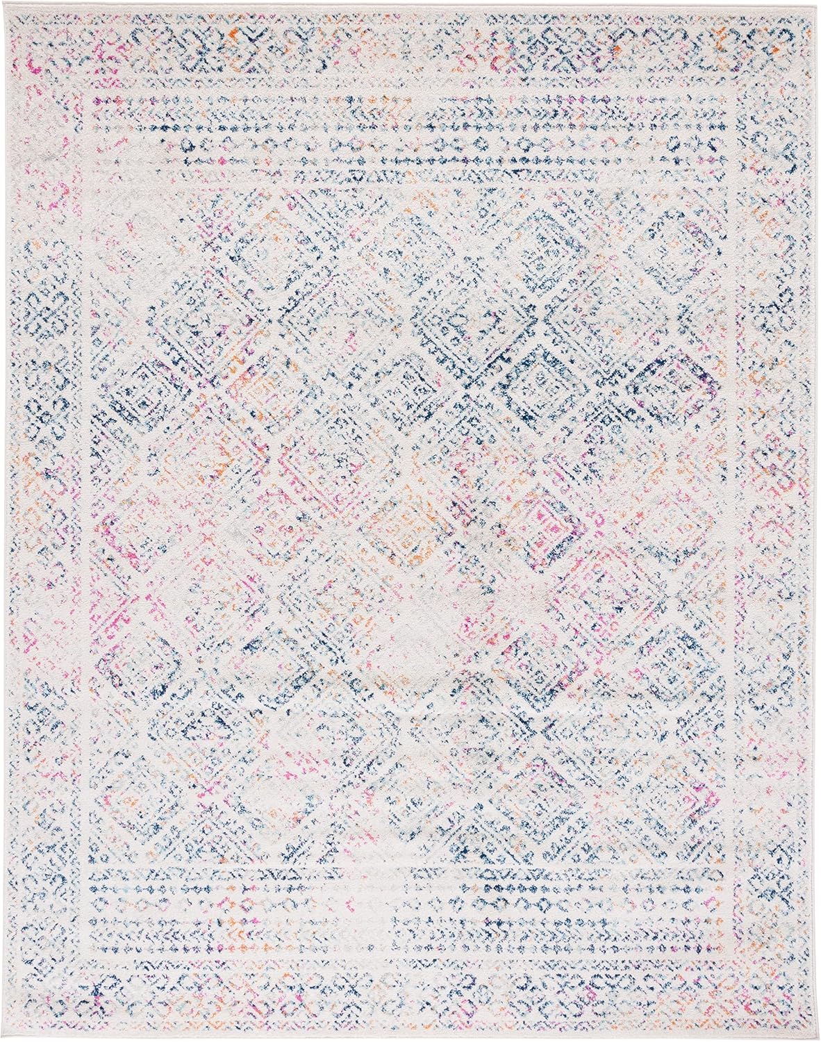 Tulum Area Rug, Textured X-Large Ivory & Dark Blue TUL264D