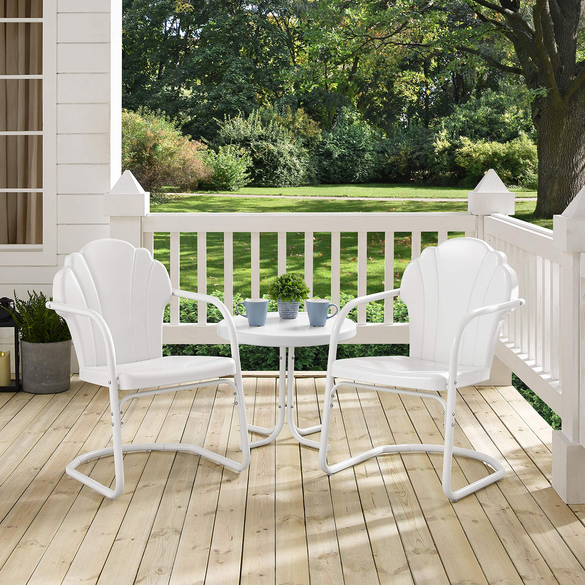 Inspired Saarinen Style Tulip 3-Piece Chair & Side Table Set