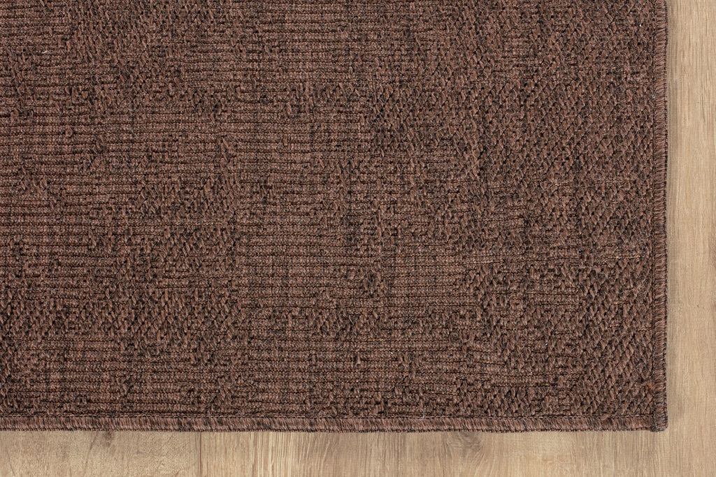 Easy Jute Runner Rug Brown Solid Boho Woven Design Easy-Cleaning Non Shedding Fiber Living Room Bedroom Garden Patio