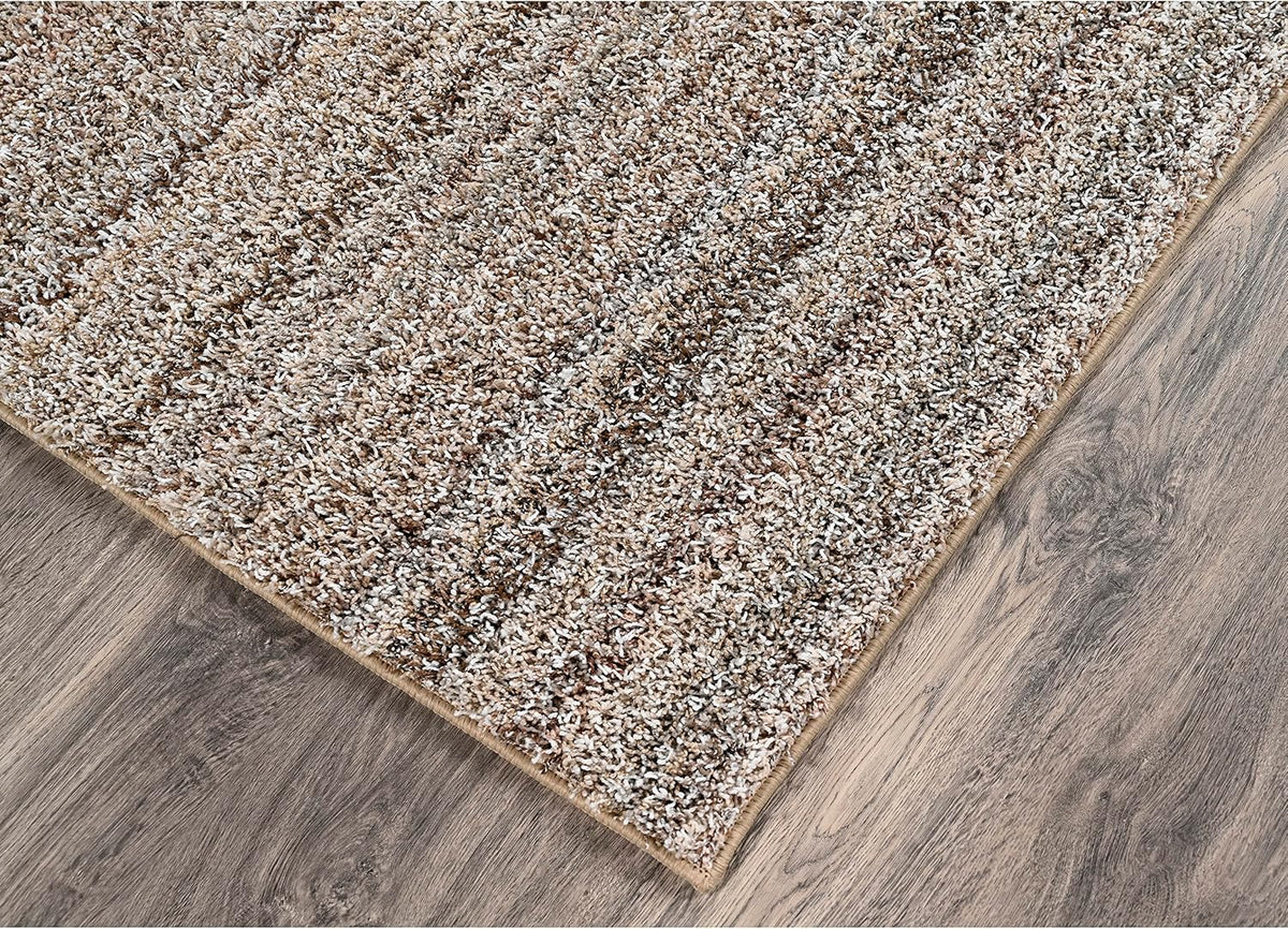 Striped Shag Non-Slip Recycled Multi-Color Area Rug - Modern, Stain-Resistant, Ideal s & High-Traffic Areas