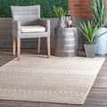 Kamryn Beige Geometric Power Loomed Indoor/Outdoor Area Rug