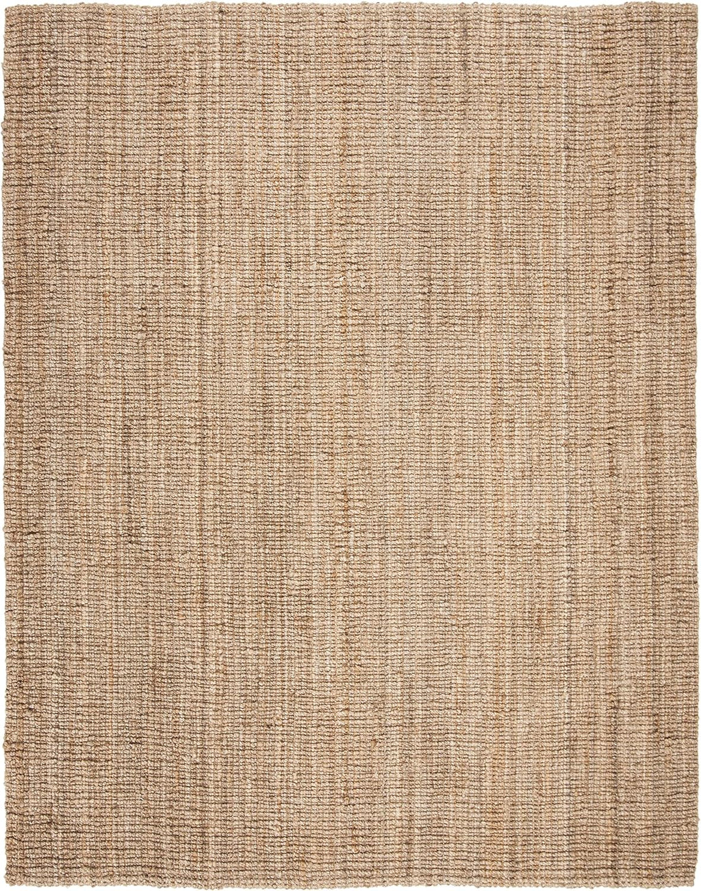 Area Rug - Natural Fiber Collection - Large - Natural Brown, Handmade Jute, Farmhouse Style, Chunky Textured