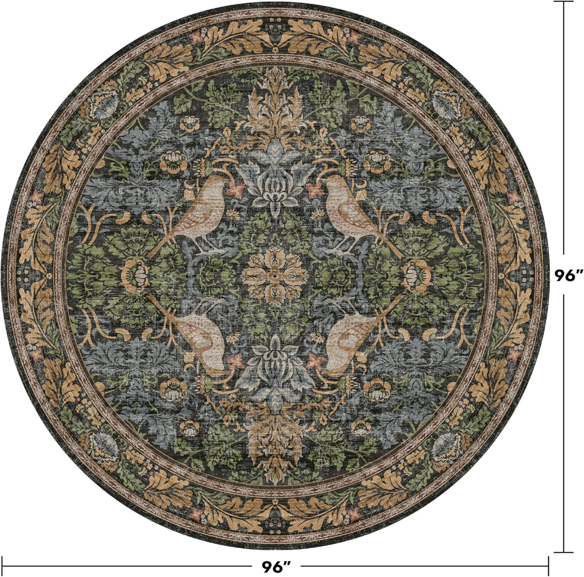 Washable Boho Round Rugs