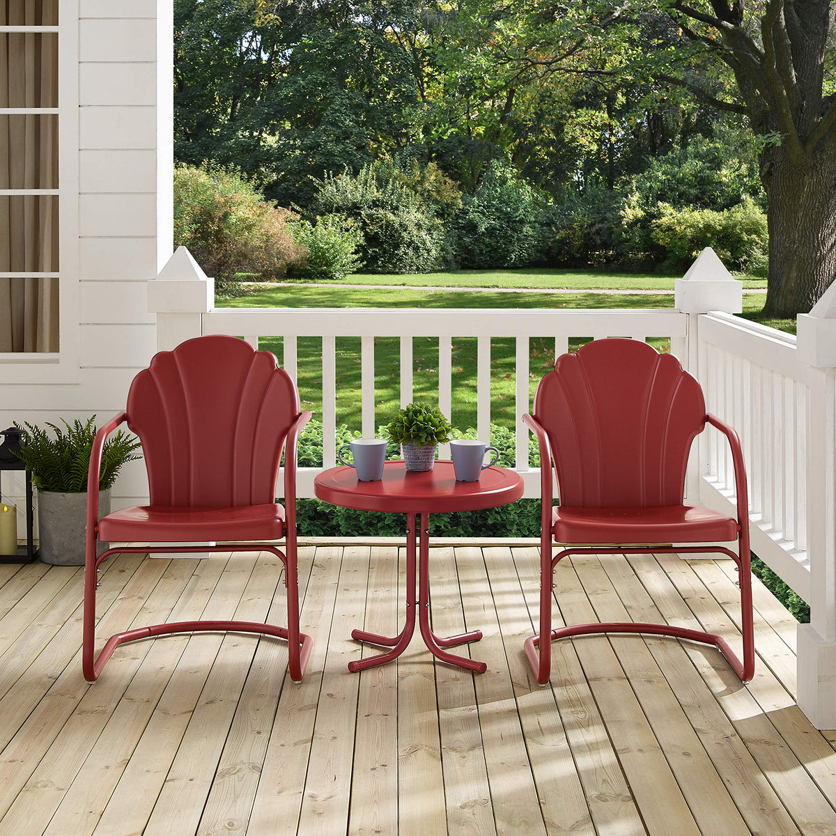 Inspired Saarinen Style Tulip 3-Piece Chair & Side Table Set