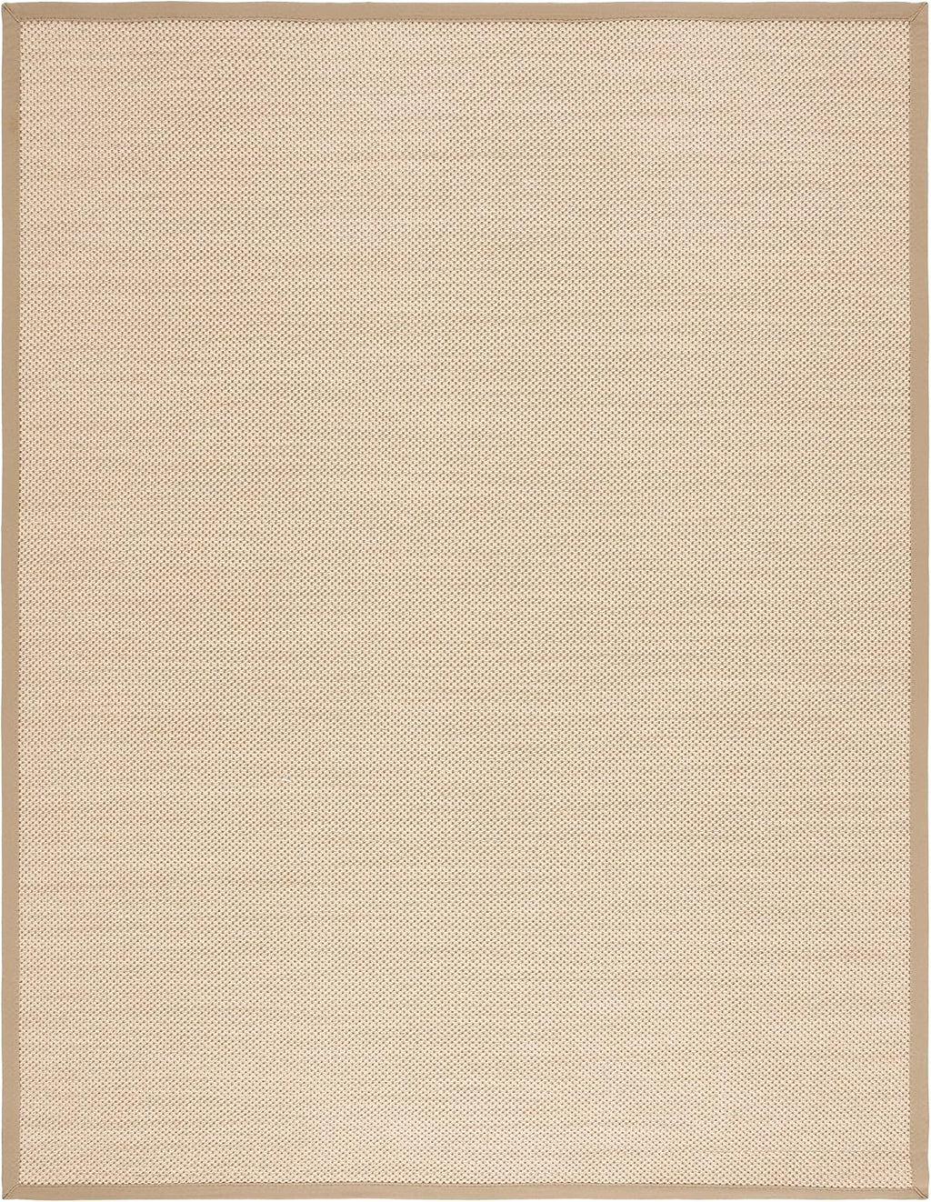 Area Rug - Natural Fiber Collection - Large - Maize & Linen Color, Sisal, Woven Design with Border (NF141B)