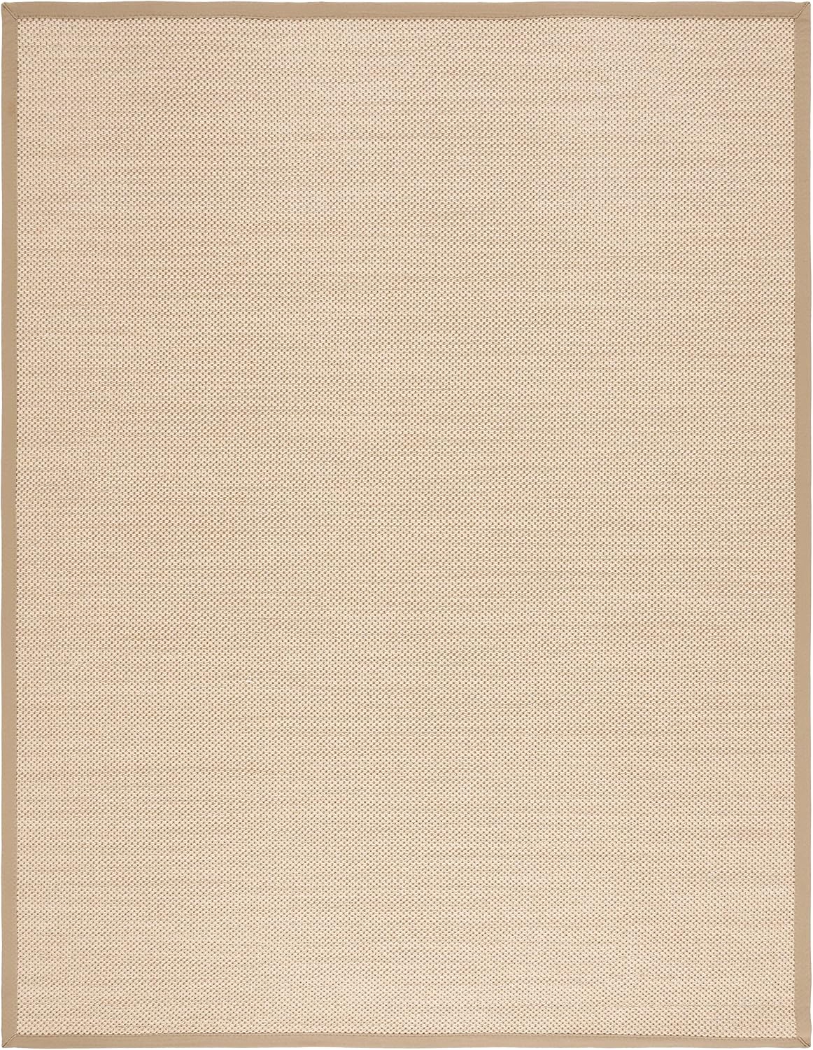 Area Rug - Natural Fiber Collection - Large - Maize & Linen Color, Sisal, Woven Design with Border (NF141B)